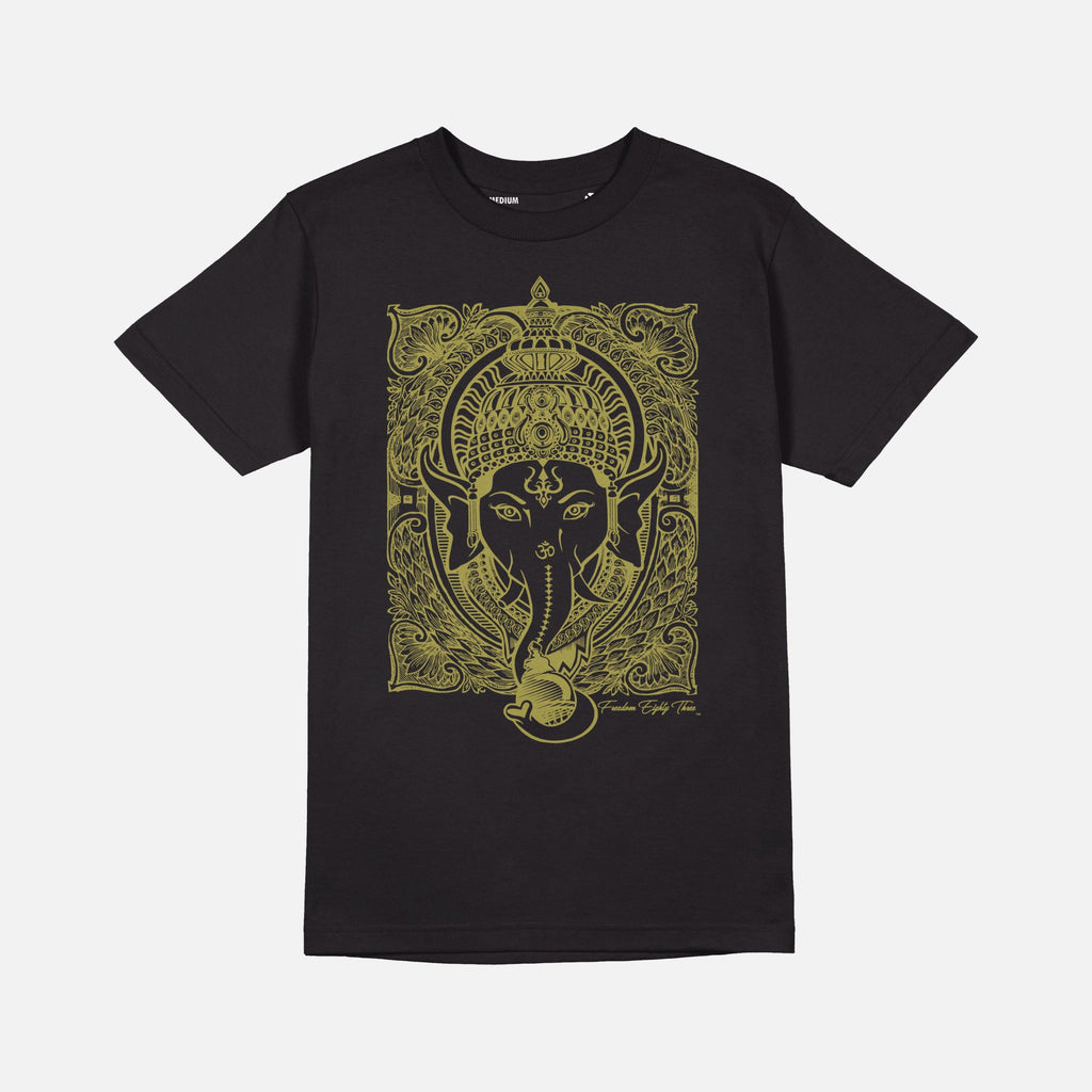 Ganesh T-shirt Black /  Metallic Gold - Freedom 83