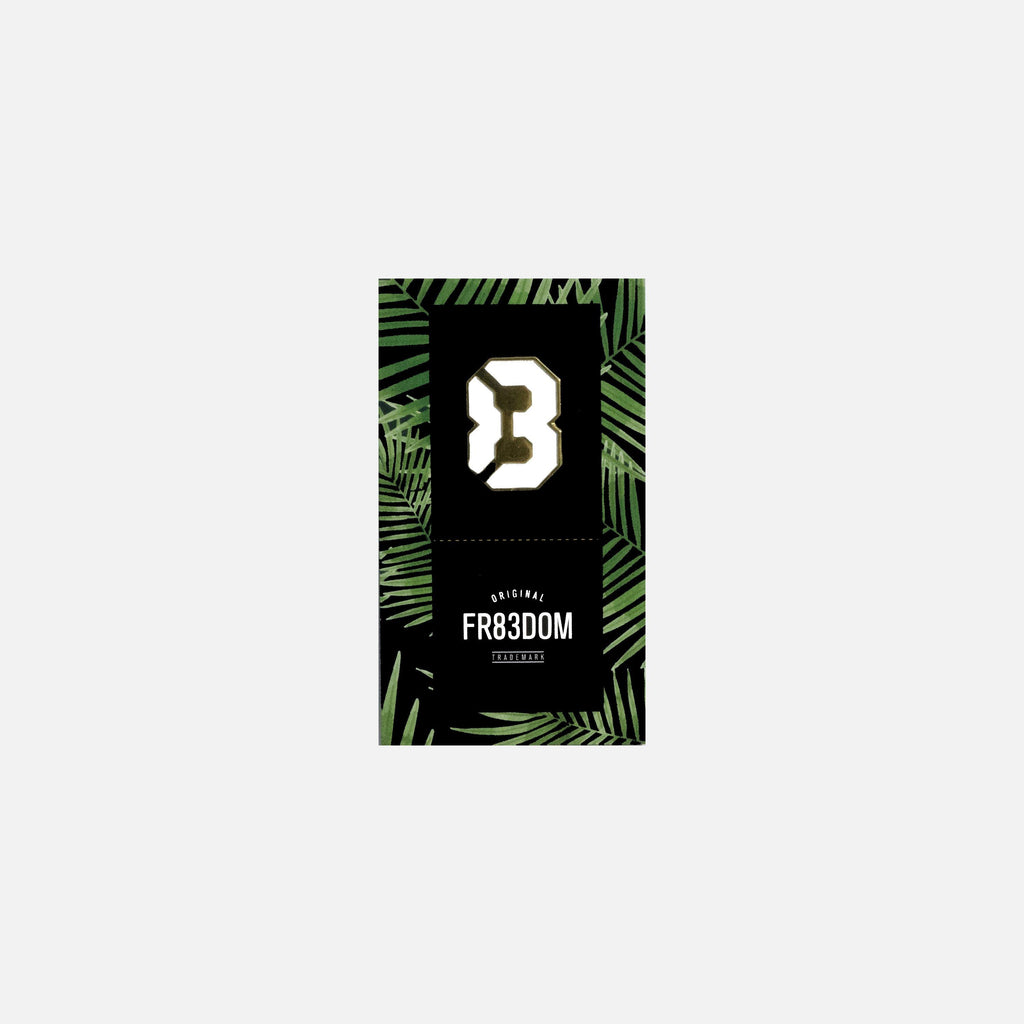 WHITE & GOLD LOGO PIN - Freedom 83