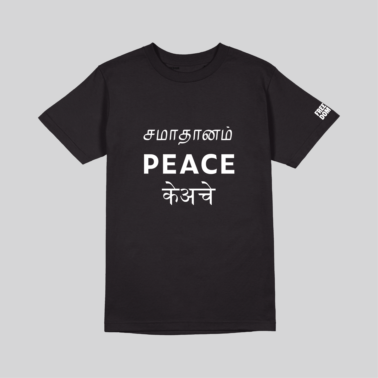 PEACE T-SHIRT - BLACK