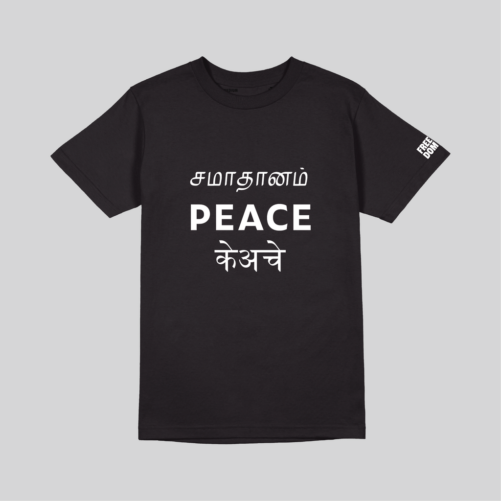 PEACE T-SHIRT - BLACK