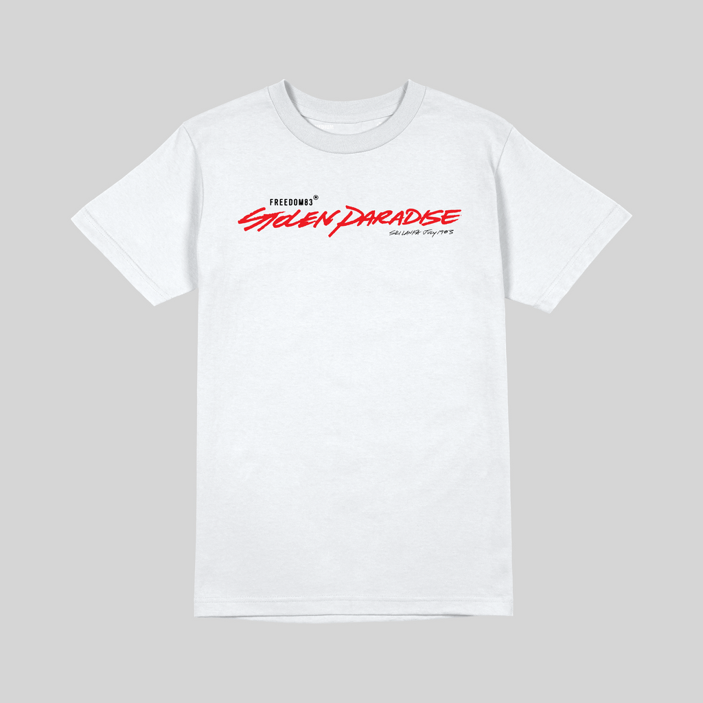 Stolen Paradise T-shirt - White - Freedom 83