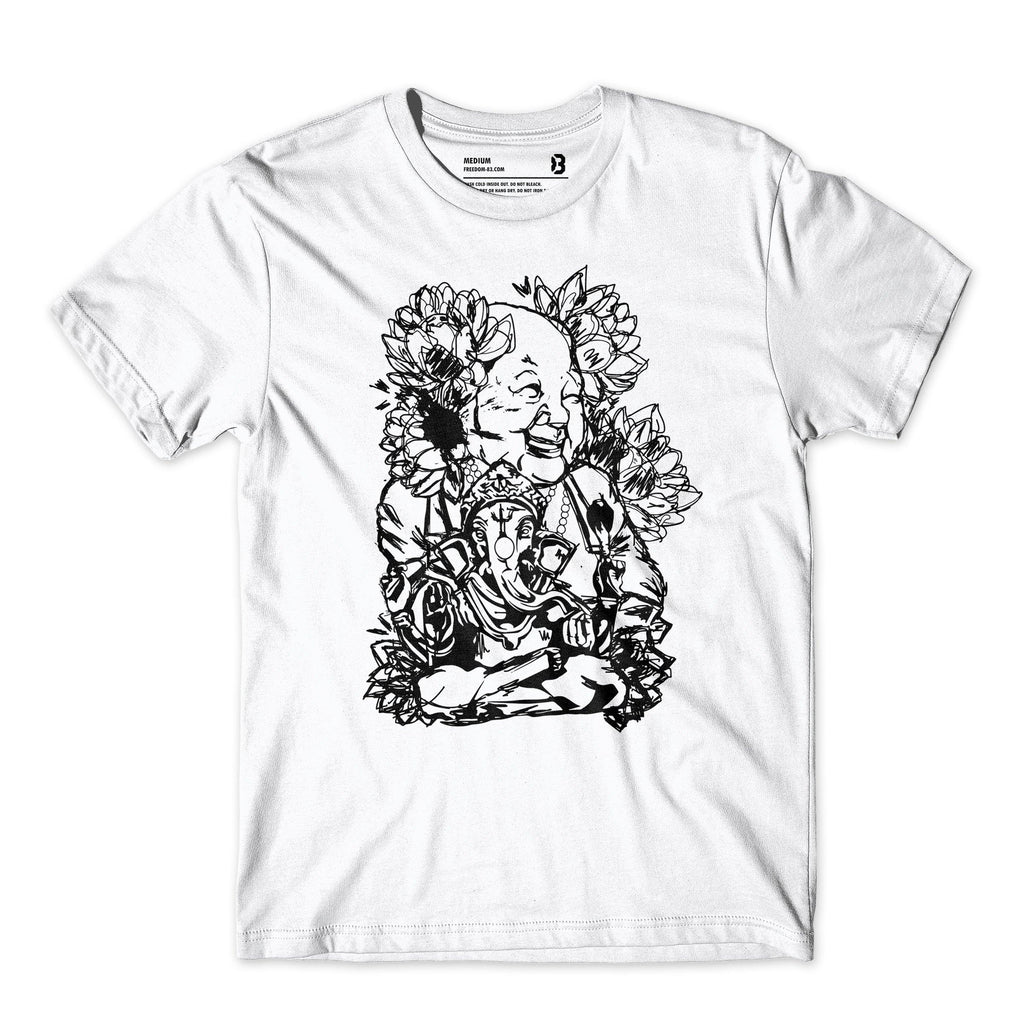 Ganesh & Laughing Buddha [White - Black] - Freedom 83